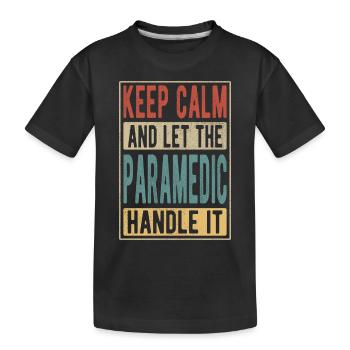 Cadeau rétro ambulancier paramédical - T-shirt bio Premium Enfant - noir - Devant