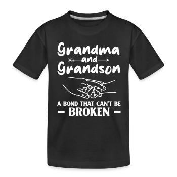 Oma und Enkel: Eine Bindung, die nicht gebrochen werden kann - Kinder Premium Bio T-Shirt - Schwarz - Vorne