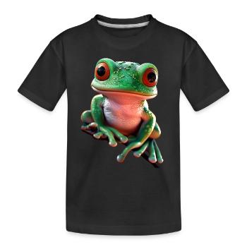Grenouille Crapaud Grenouille Bébé Grenouilles Grenouille Mignonne - T-shirt bio Premium Enfant - noir - Devant