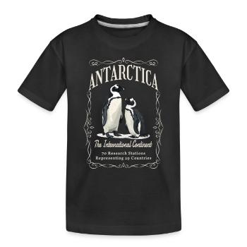 Antarctique - Le continent international - T-shirt bio Premium Enfant - noir - Devant