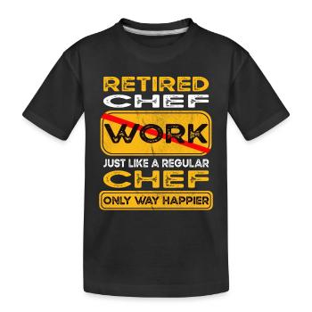 Le chef à la retraite n’est que plus heureux Retraité - T-shirt bio Premium Enfant - noir - Devant