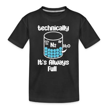 Technically, it's always crowded - - Kids' Premium Organic T-Shirt - black - Front