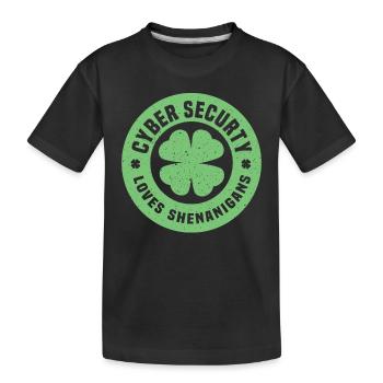 Cybersécurité : la Saint-Patrick - T-shirt bio Premium Enfant - noir - Devant