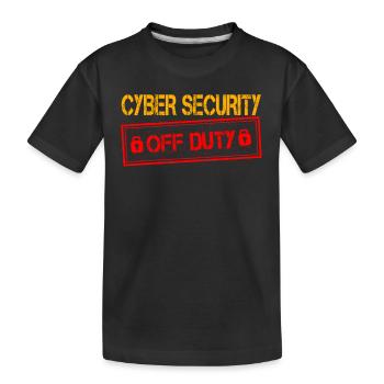 CybCyber Security Ausser Dienst - Kinder Premium Bio T-Shirt - Schwarz - Vorne