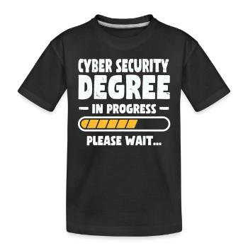 Cyber Security Degree Shirt - Kinder Premium Bio T-Shirt - Schwarz - Vorne
