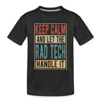 Rad Tech Retro Gift - Kids' Premium Organic T-Shirt - black - Front