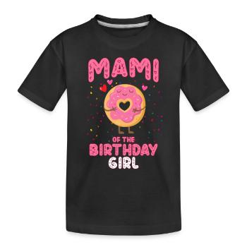 Mami De La Fille D’anniversaire Donut Grand-mère Nana - T-shirt bio Premium Enfant - noir - Devant