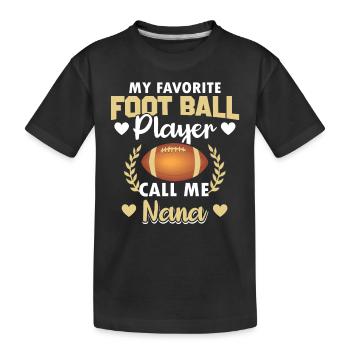 Retired Football Player Nana American Football - Kinder Premium Bio T-Shirt - Schwarz - Vorne