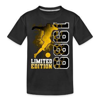 1989 Année de naissance Anniversaire Football - T-shirt bio Premium Enfant - noir - Devant