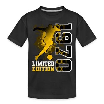 1970 Année de naissance Anniversaire Football - T-shirt bio Premium Enfant - noir - Devant