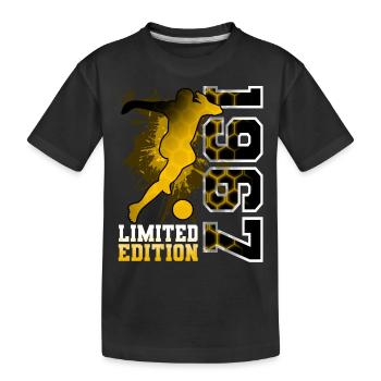 1967 Année de naissance Anniversaire Football - T-shirt bio Premium Enfant - noir - Devant