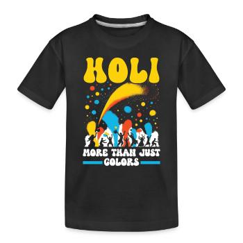 Joyeuse Holi Salutations Hindouisme Festival Indien - T-shirt bio Premium Enfant - noir - Devant