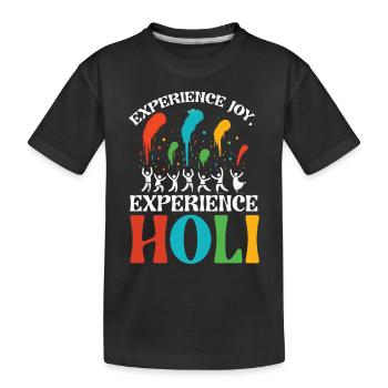 Joyeuse Holi Salutations Hindouisme Festival Indien - T-shirt bio Premium Enfant - noir - Devant