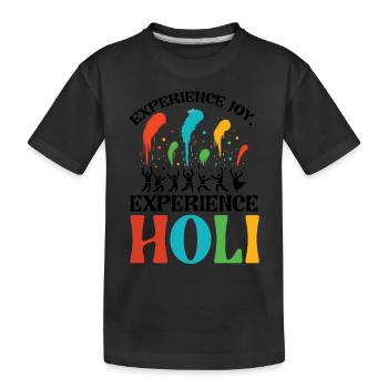Joyeuse Holi Salutations Hindouisme Festival Indien - T-shirt bio Premium Enfant - noir - Devant