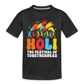 Joyeuse Holi Salutations Hindouisme Festival Indien - T-shirt bio Premium Enfant - noir - Devant