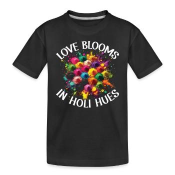 Joyeuse Holi Salutations Hindouisme Festival Indien - T-shirt bio Premium Enfant - noir - Devant