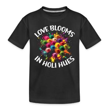 Joyeuse Holi Salutations Hindouisme Festival Indien - T-shirt bio Premium Enfant - noir - Devant