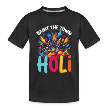 Joyeuse Holi Salutations Hindouisme Festival Indien - T-shirt bio Premium Enfant - noir - Devant