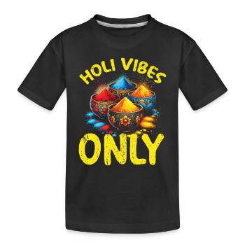 Joyeuse Holi Salutations Hindouisme Festival Indien - T-shirt bio Premium Enfant - noir - Devant