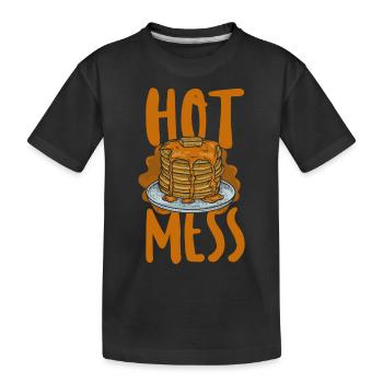 Pancake Lover Kids Chaud Mess - T-shirt bio Premium Enfant - noir - Devant
