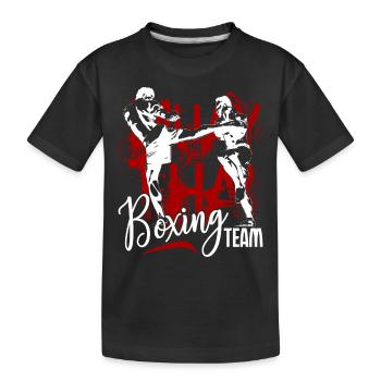 Muay Thai Muay Thai Boxing Team - Kids' Premium Organic T-Shirt - black - Front
