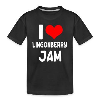 J’adore la confiture de canneberges - T-shirt bio Premium Enfant - noir - Devant