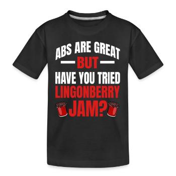 Humour pour la confiture de canneberges suédoise - T-shirt bio Premium Enfant - noir - Devant