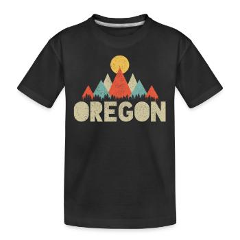 Oregon - Kinder Premium Bio T-Shirt - Schwarz - Vorne