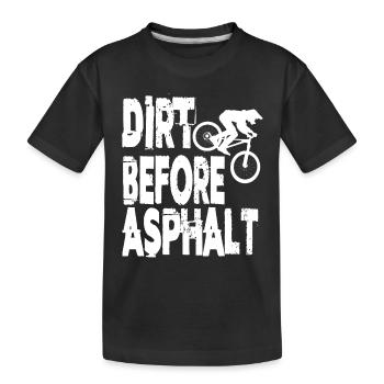 Dirt Before Asphalt Downhill VTT VTT - T-shirt bio Premium Enfant - noir - Devant