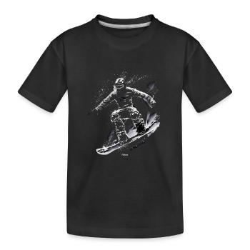 COOL SNOWBOARD RACING - Kids' Premium Organic T-Shirt - black - Front