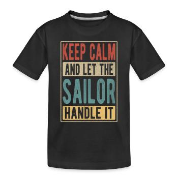 Sailor Retro Geschenk - Kinder Premium Bio T-Shirt - Schwarz - Vorne