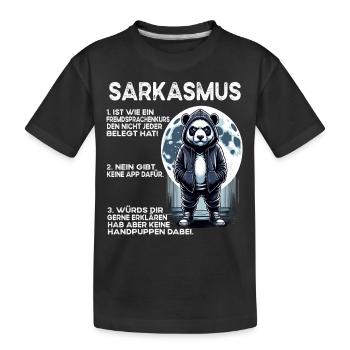 Je déteste les gens grognons du matin au bureau drôle - T-shirt bio Premium Enfant - noir - Devant