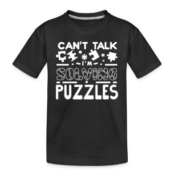 Puzzle Lover Jigzaw Puzzle Jeu de société Puzzler - T-shirt bio Premium Enfant - noir - Devant