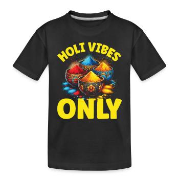 Joyeuse Holi Salutations Hindouisme Festival Indien - T-shirt bio Premium Enfant - noir - Devant