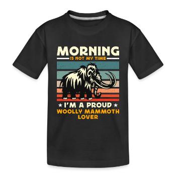 Le matin de l’amant de mammouth laineux n’est pas ma préhistoire - T-shirt bio Premium Enfant - noir - Devant
