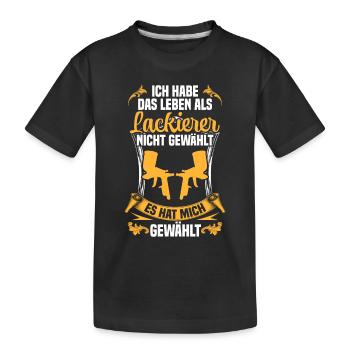 Peintre de véhicules La vie d’un peintre automobile - T-shirt bio Premium Enfant - noir - Devant