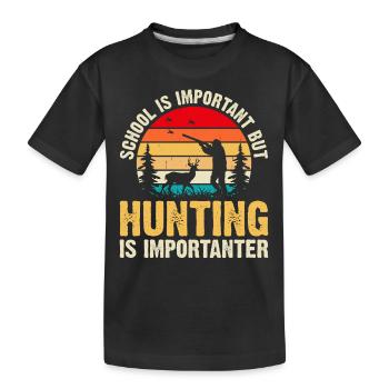 Hunter Hunt - Kids' Premium Organic T-Shirt - black - Front