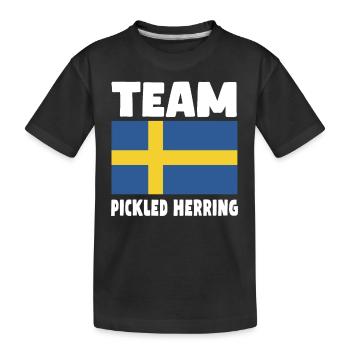 Hareng mariné drapeau suédois - T-shirt bio Premium Enfant - noir - Devant