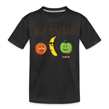 Diet What Diet Diät Obst Lustiger Spruch Abnehmen - Kinder Premium Bio T-Shirt - Schwarz - Vorne