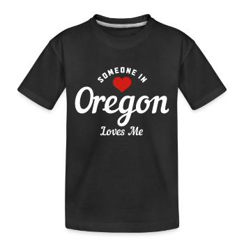 Oregon - Kinder Premium Bio T-Shirt - Schwarz - Vorne