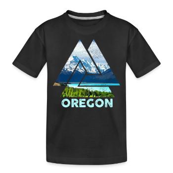 Oregon - Kinder Premium Bio T-Shirt - Schwarz - Vorne