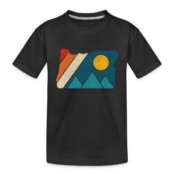 Oregon - Kinder Premium Bio T-Shirt - Schwarz - Vorne
