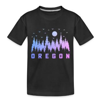Oregon - Kinder Premium Bio T-Shirt - Schwarz - Vorne