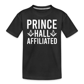 Freimaurer Winkel & Zirkel FREEMASON Prince Hall - Kinder Premium Bio T-Shirt - Schwarz - Vorne