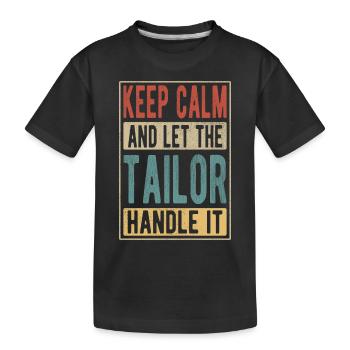 Tailor Retro Gift - Kids' Premium Organic T-Shirt - black - Front