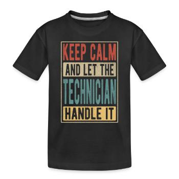 Techniker Retro Geschenk - Kinder Premium Bio T-Shirt - Schwarz - Vorne