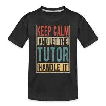 Cadeau rétro de tuteur - T-shirt bio Premium Enfant - noir - Devant