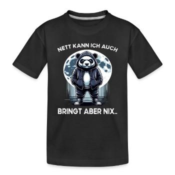 Je déteste les gens grognons du matin au bureau drôle - T-shirt bio Premium Enfant - noir - Devant
