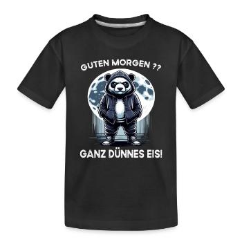 Je déteste les gens grognons du matin au bureau drôle - T-shirt bio Premium Enfant - noir - Devant