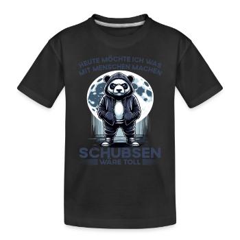 Je déteste les gens grognons du matin au bureau drôle - T-shirt bio Premium Enfant - noir - Devant